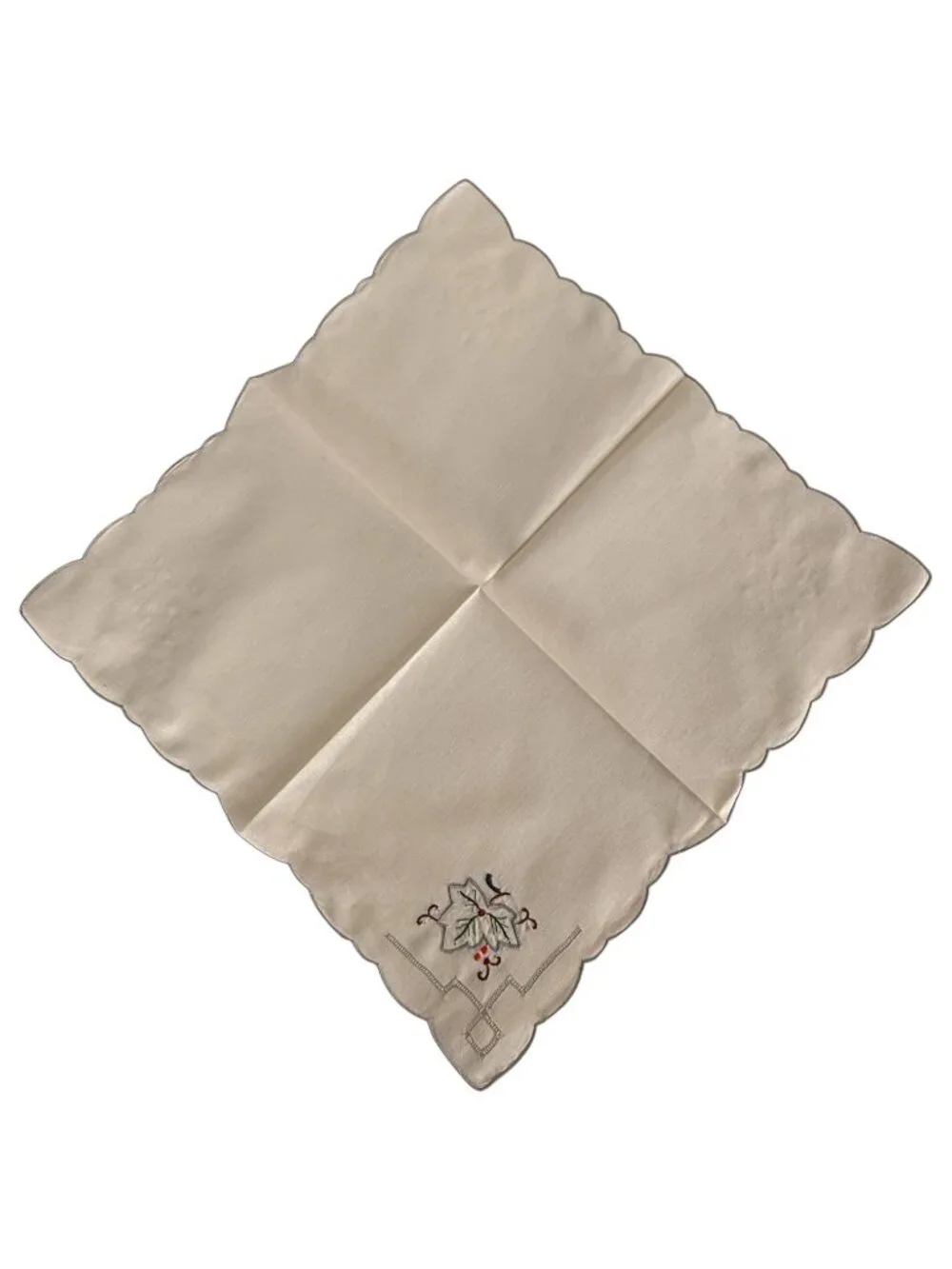 Embroidered Linen Table Runner 8 Placemats Dinner Napkins 6 Cocktail Set Floral